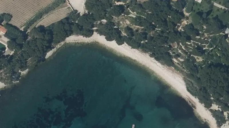 Vue aérienne : Anse de l'Arene