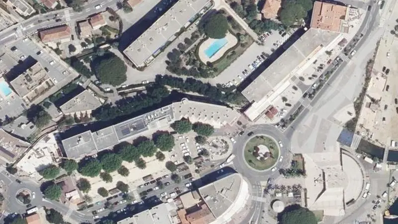 Vue aérienne : Plage Centre Ville