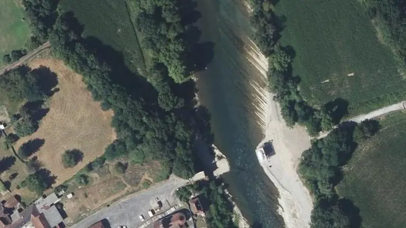 Vue aérienne : Plage du gave d'Oloron