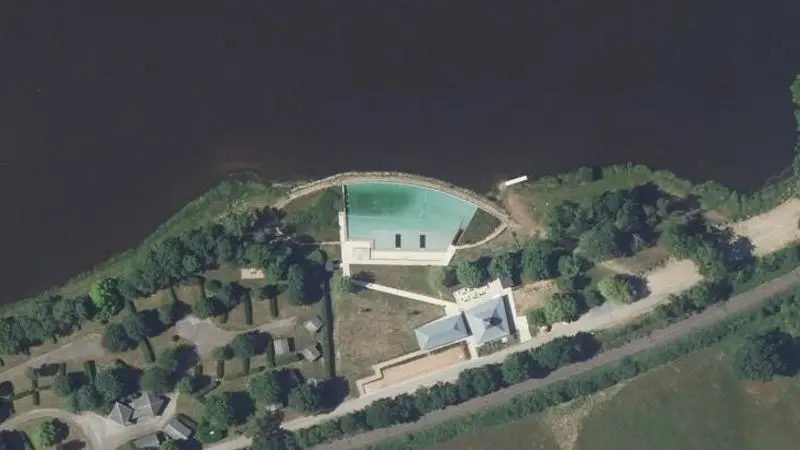 Vue aérienne : Plage du plan d'eau Herculat