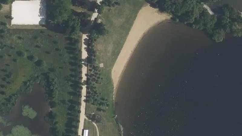 Vue aérienne : Lac de Maine