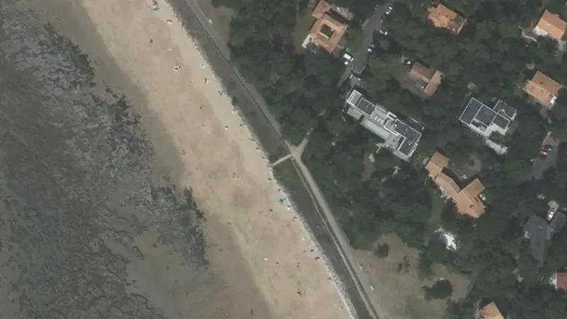Vue aérienne : Plage du Platin