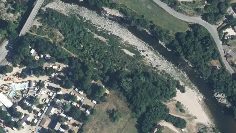 Vue aérienne : L'Ardeche a la Plage de la Clape