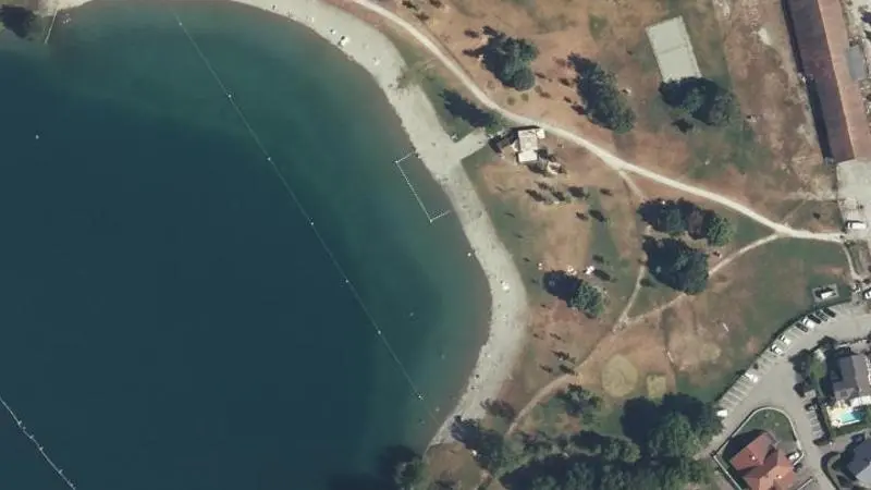 Vue aérienne : Plan d'eau de Grignon