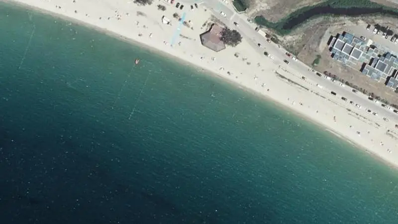 Vue aérienne : Plage du Ricanto