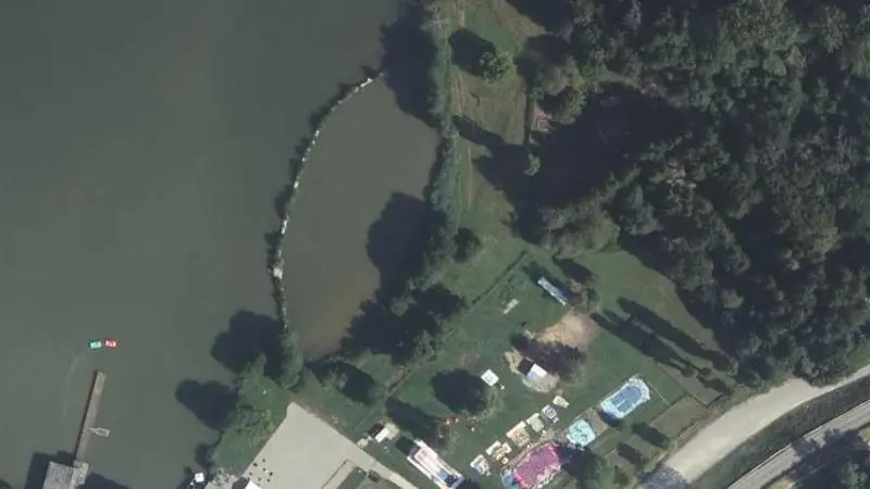 Vue aérienne : Baignade de Courtavon