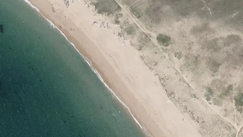 Vue aérienne : Plage de Kerouriec
