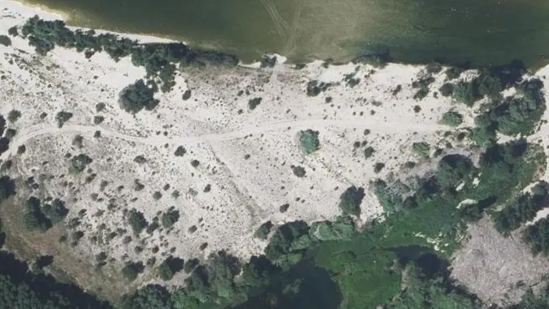 Vue aérienne : Plage du Gardon