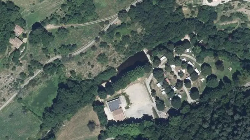 Vue aérienne : Site de baignade de Puanson
