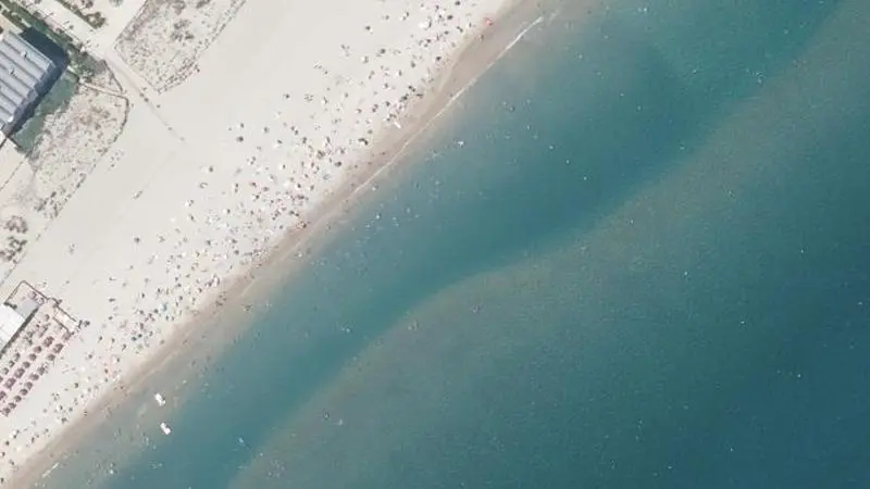 Vue aérienne : Plage d'Honneur