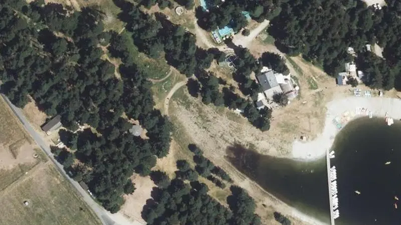 Vue aérienne : Lac de Matemale (l'Ourson)