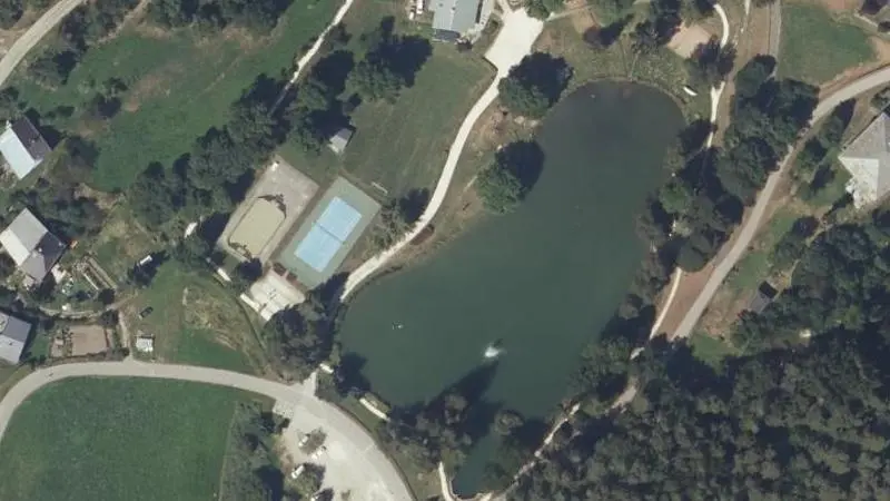 Vue aérienne : Plan d'eau de la Trappe