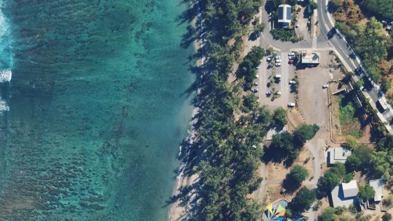 Vue aérienne : Plage Citerne Quarante Six