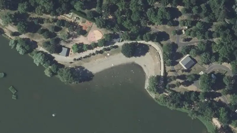 Vue aérienne : Le Plan d'eau