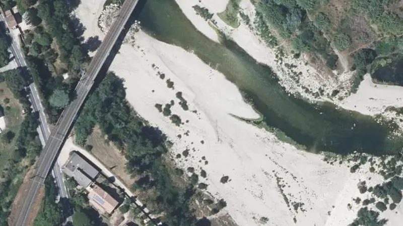 Vue aérienne : Plage du Gardon