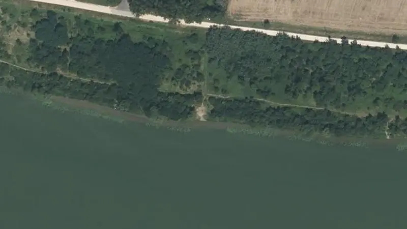 Vue aérienne : Plage de la Saône