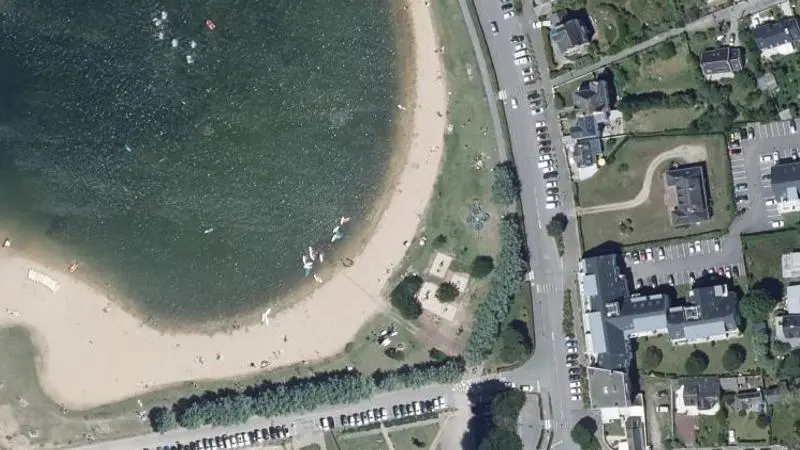 Vue aérienne : Plage des Enfants