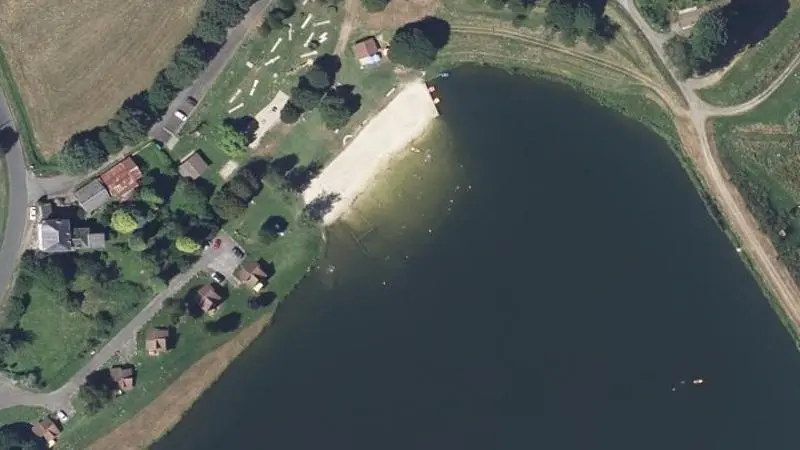 Vue aérienne : Plan d'eau de Sussac