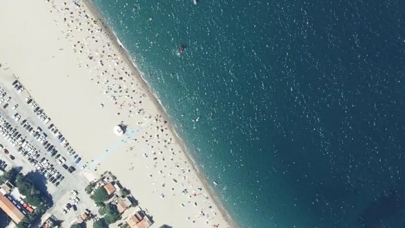 Vue aérienne : Plage du Racou