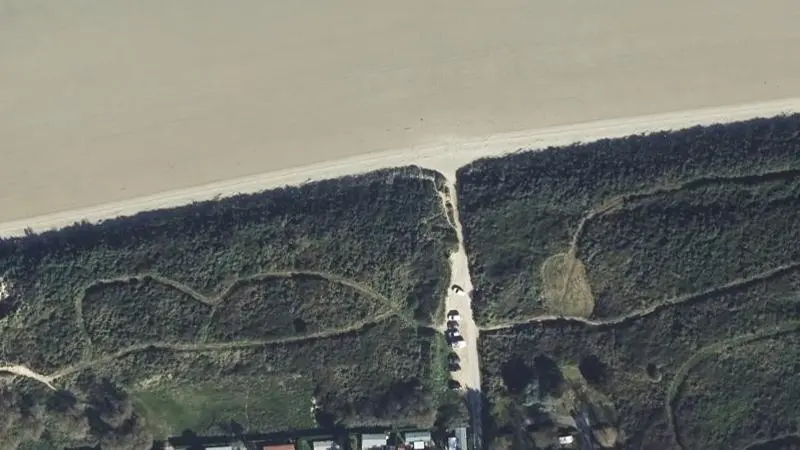 Vue aérienne : Oye-Plage les Hemmes