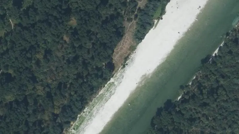 Vue aérienne : Plage de l'Ain