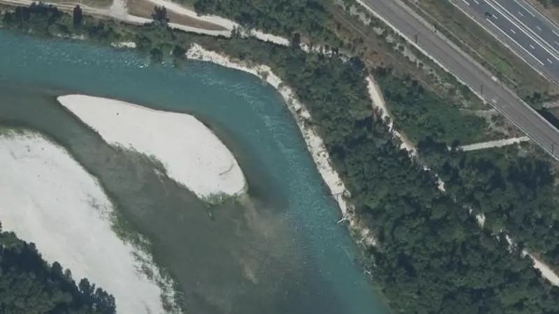 Vue aérienne : Plage du Rhône