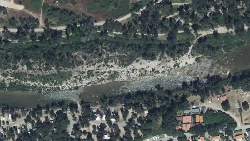 Vue aérienne : Plage du Verdon
