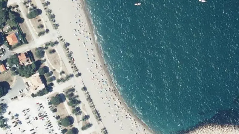 Vue aérienne : Plage Sud Argeles
