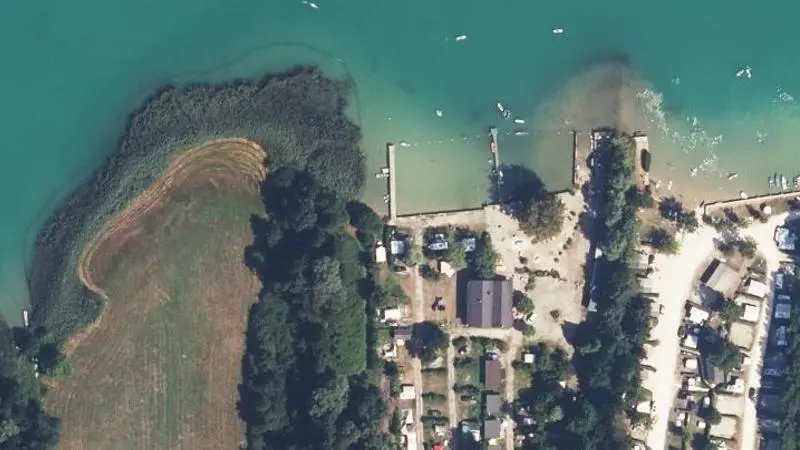 Vue aérienne : Plage Camping Ferrand