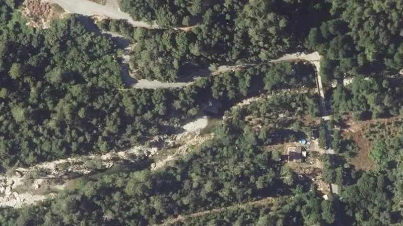 Vue aérienne : Baignade de Rivière de Guagno