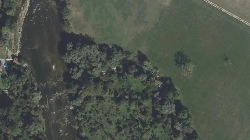 Vue aérienne : Plage de la Loue