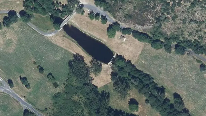 Vue aérienne : Le Doux a la Plage de Rochepaule
