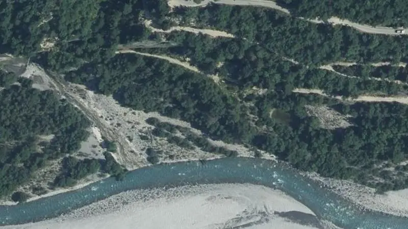 Vue aérienne : Plage naturiste