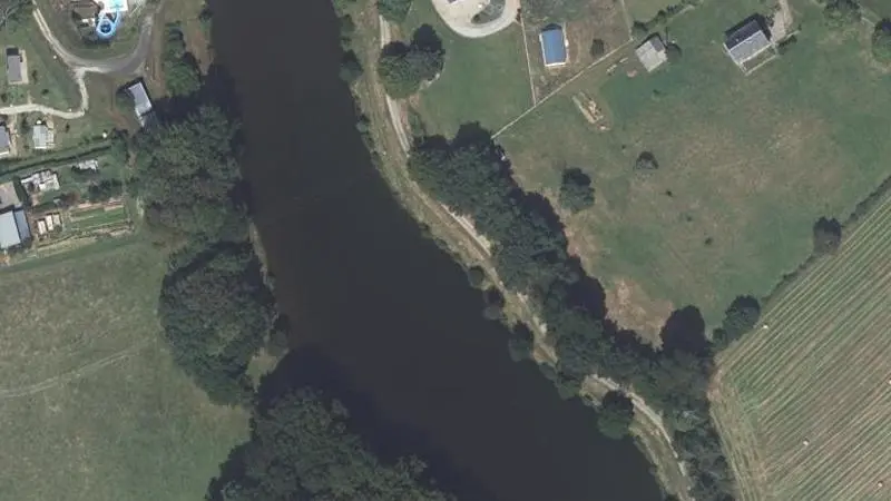 Vue aérienne : Baignade de Chamberet