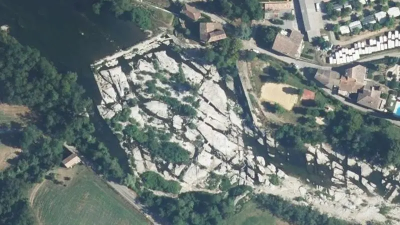 Vue aérienne : La Beaume a la Plage de la Tourasse