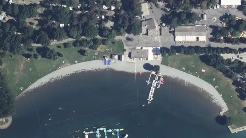 Vue aérienne : PLAN D'EAU PLAGE (nord)