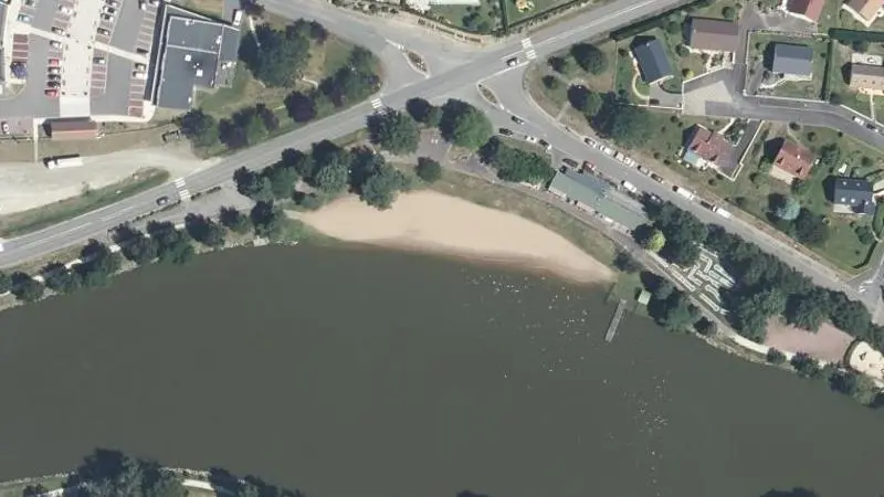 Vue aérienne : Plage de La Ferrière-aux-Étangs