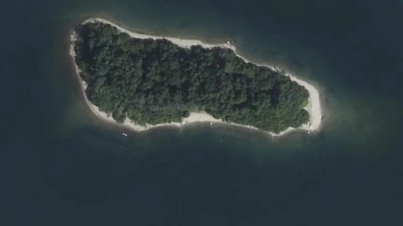 Vue aérienne : Plage du lac de Pareloup
