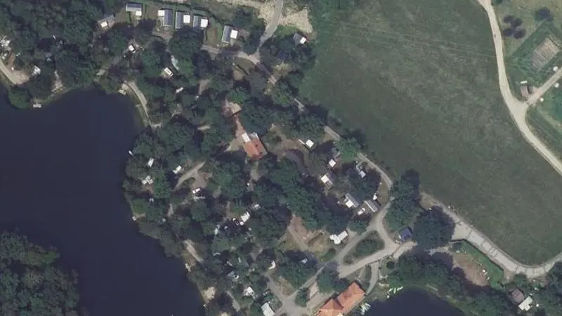 Vue aérienne : Camping des Messires