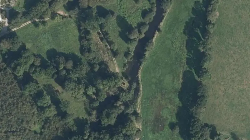 Vue aérienne : Baignade de la Claie