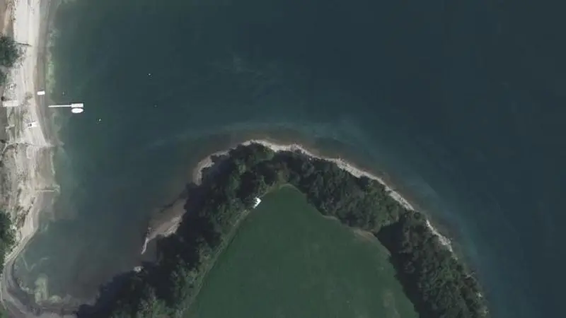 Vue aérienne : Plage du lac de Pareloup