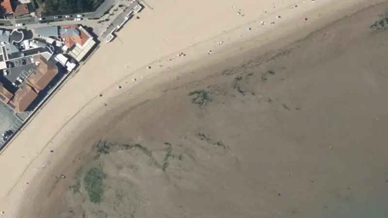Vue aérienne : La Grande Plage