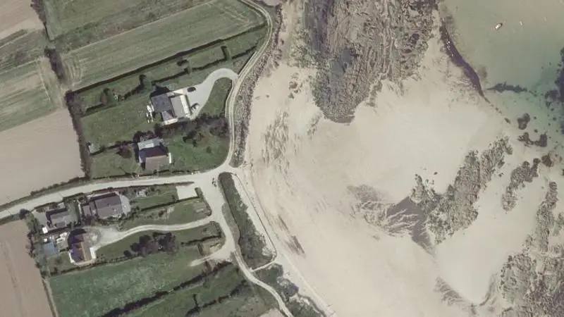 Vue aérienne : Plage de la Mare