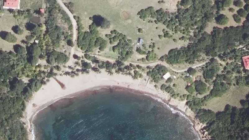Vue aérienne : Anse Figuier