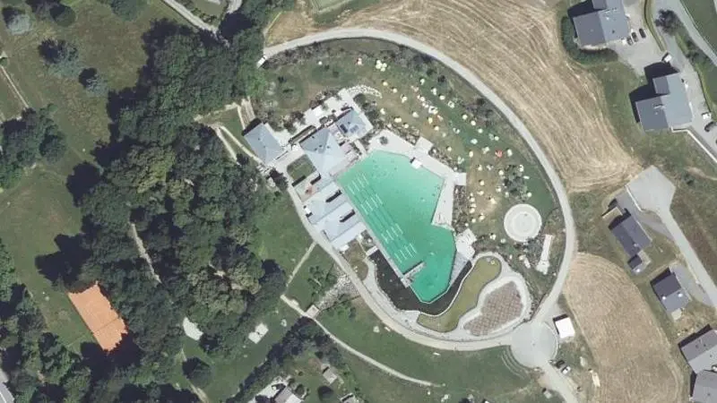 Vue aérienne : Base de Loisirs de Plan Perret