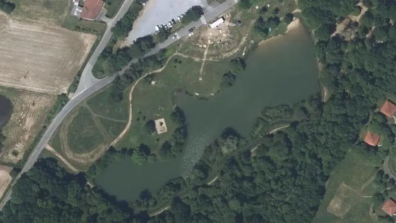 Vue aérienne : Plan d'eau de la Barbotine