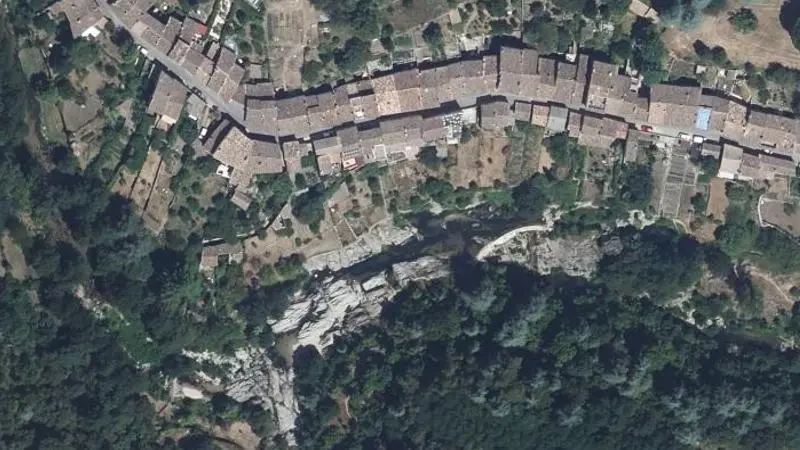 Vue aérienne : Gouffre Mourier