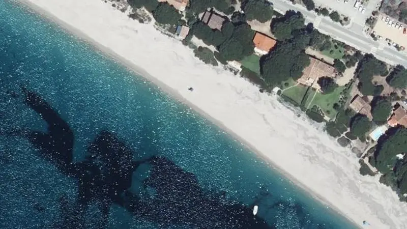 Vue aérienne : Plage de Sagone