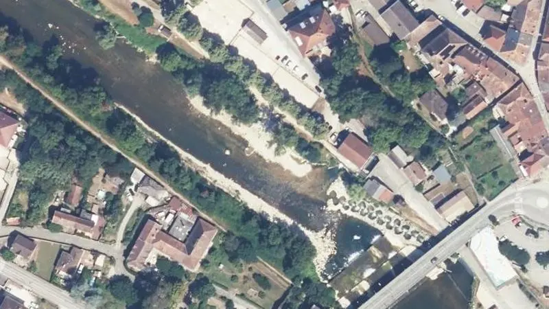 Vue aérienne : Plage du Guiers