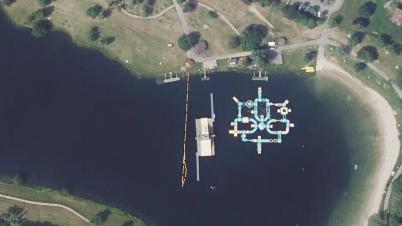 Vue aérienne : Base de Loisirs du Lac de la Moselotte